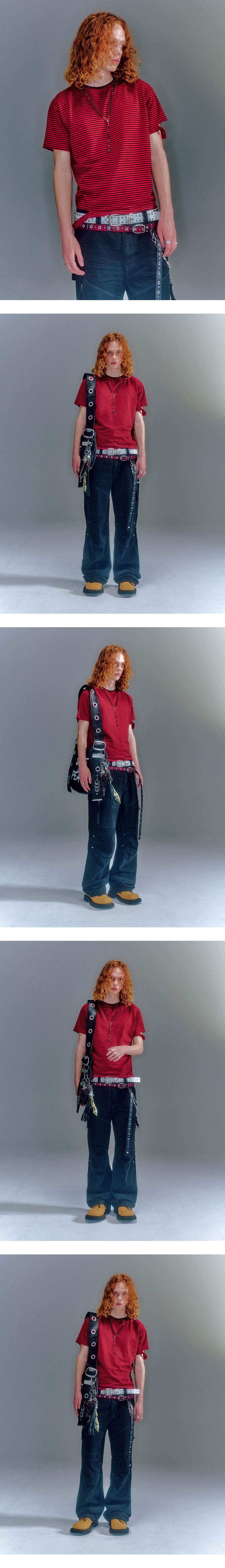 Tシャツ・カットソー VACANT Archive : 25SS / OVAN DAMEGED STRIPE T-SHIRT (2COLOR) Tシャツ・カットソー VACANT Archive : 25SS / OVAN DAMEGED