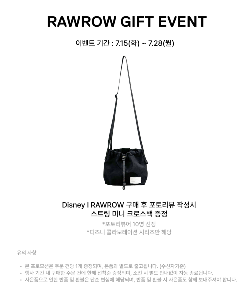 ショルダーバッグ・ポシェット [Disney X Rawrow] Cross Leather 702 (Black) 로우로우 레더 크로스백 RCR7025BKZF