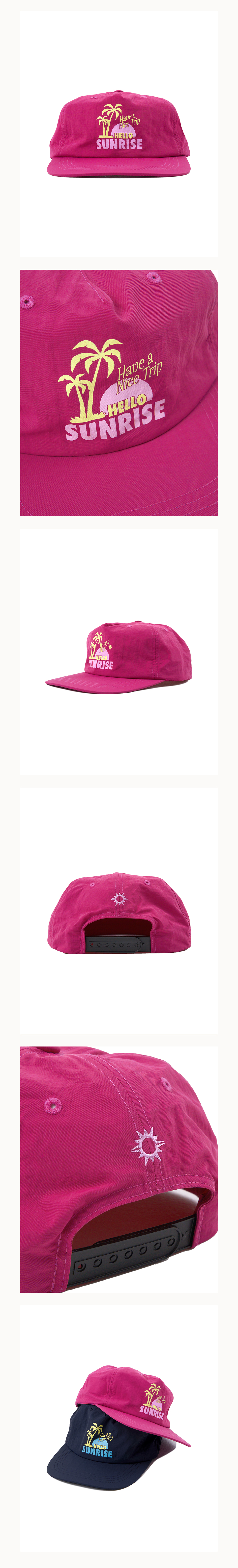 【HELLO SUNRISE】90s Palm Tree Relaxed Fit 5Panel Cap/追跡付 한섬 EQL