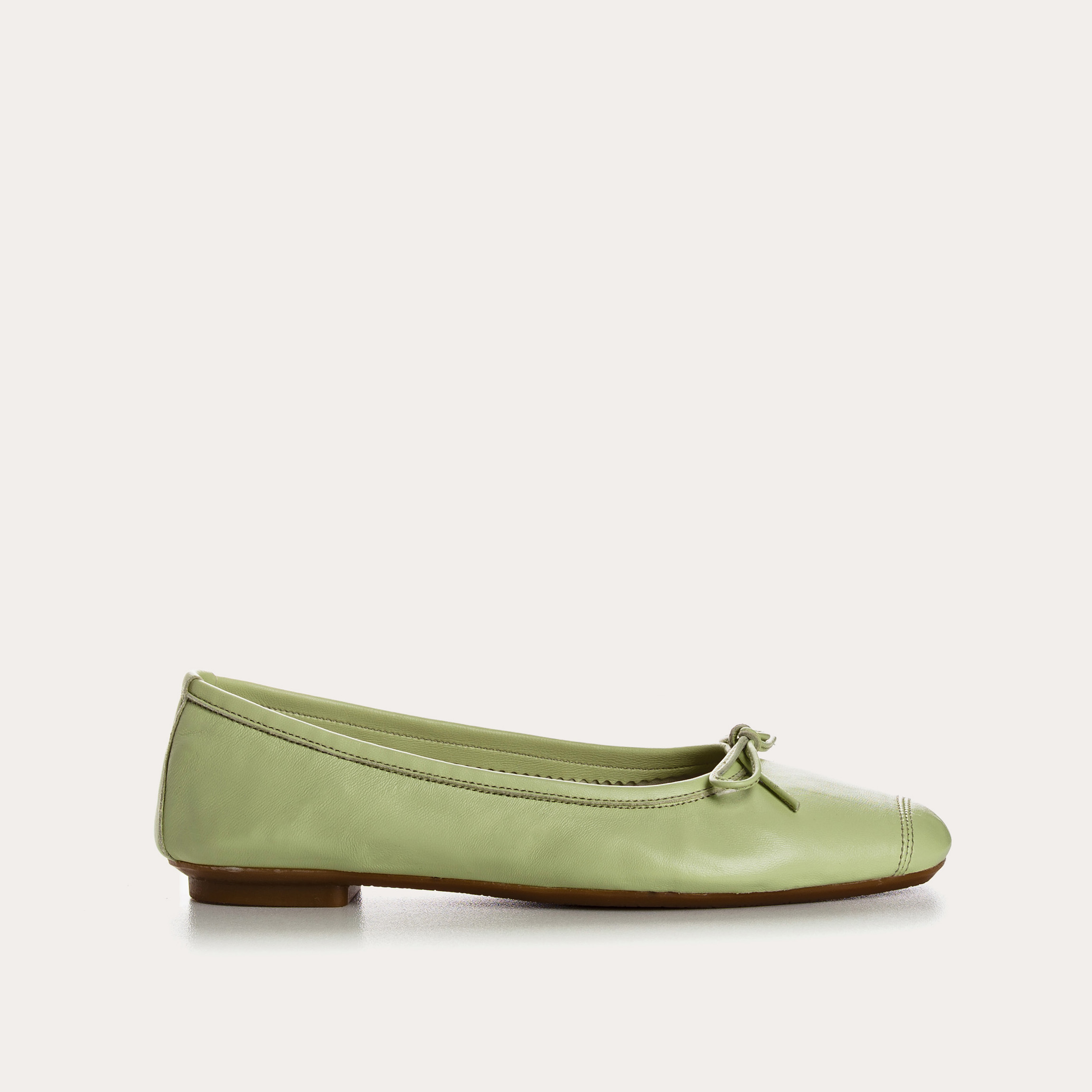 フラットシューズ REQINS Harmony Blanc Cuir BALLERINES REQINS HARMONY CUIR BLANC - Dovi Shoes