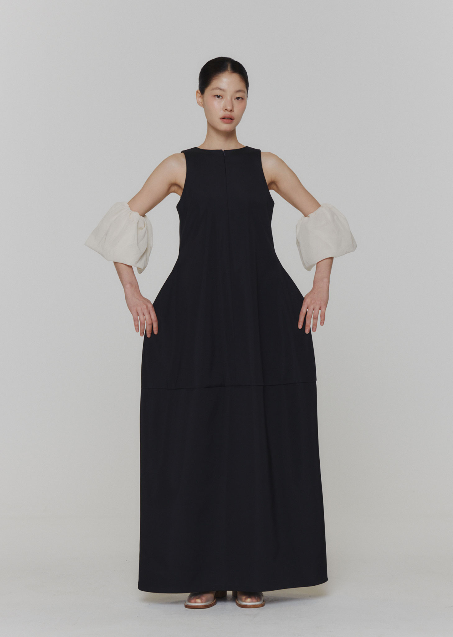 AMOMENTO アモメント アワーグラス ロング ドレス BLACK AMOMENTO/アモーメント】HOURGLASS LONG DRESS AM25SSW02DRの