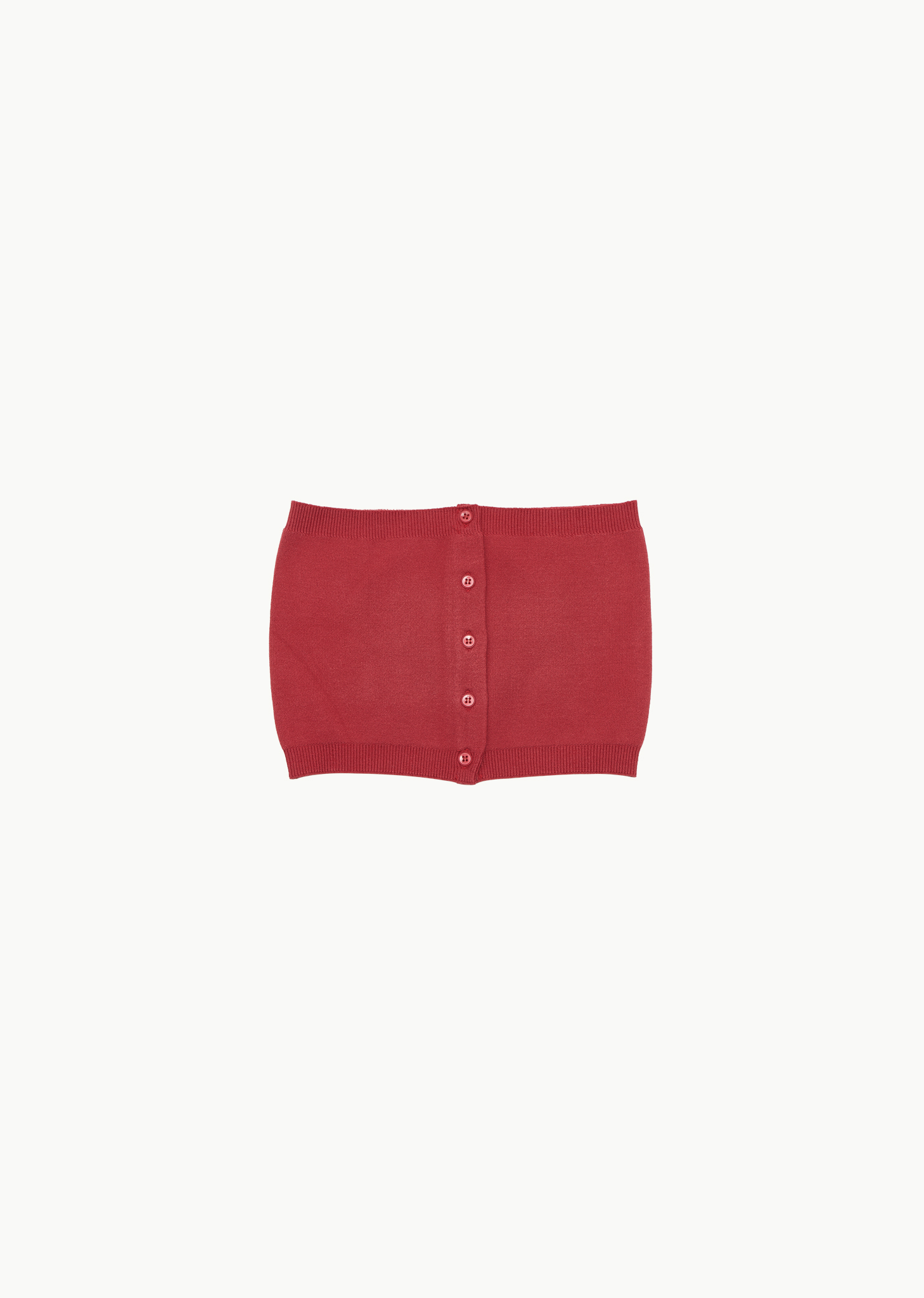 MUSINSA公式 | AMOMENTO CROP BUTTON CARDIGAN SET (RED)