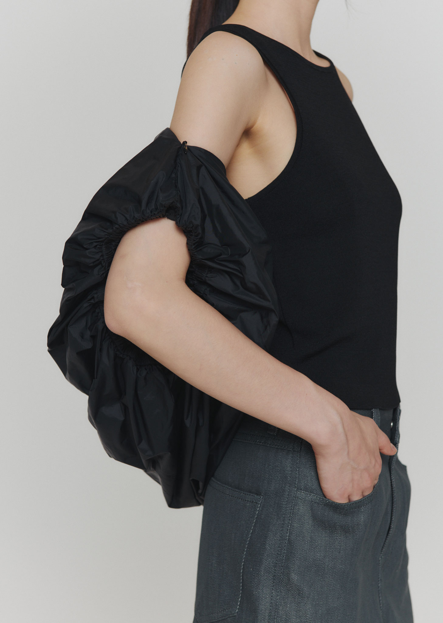 AMOMENTO☆24SS VOLUME SHIRRING BOLERO/MINI DRESS MUSINSA | AMOMENTO VOLUME SHIRRING BOLERO/MINI DRESS (2COLORS)
