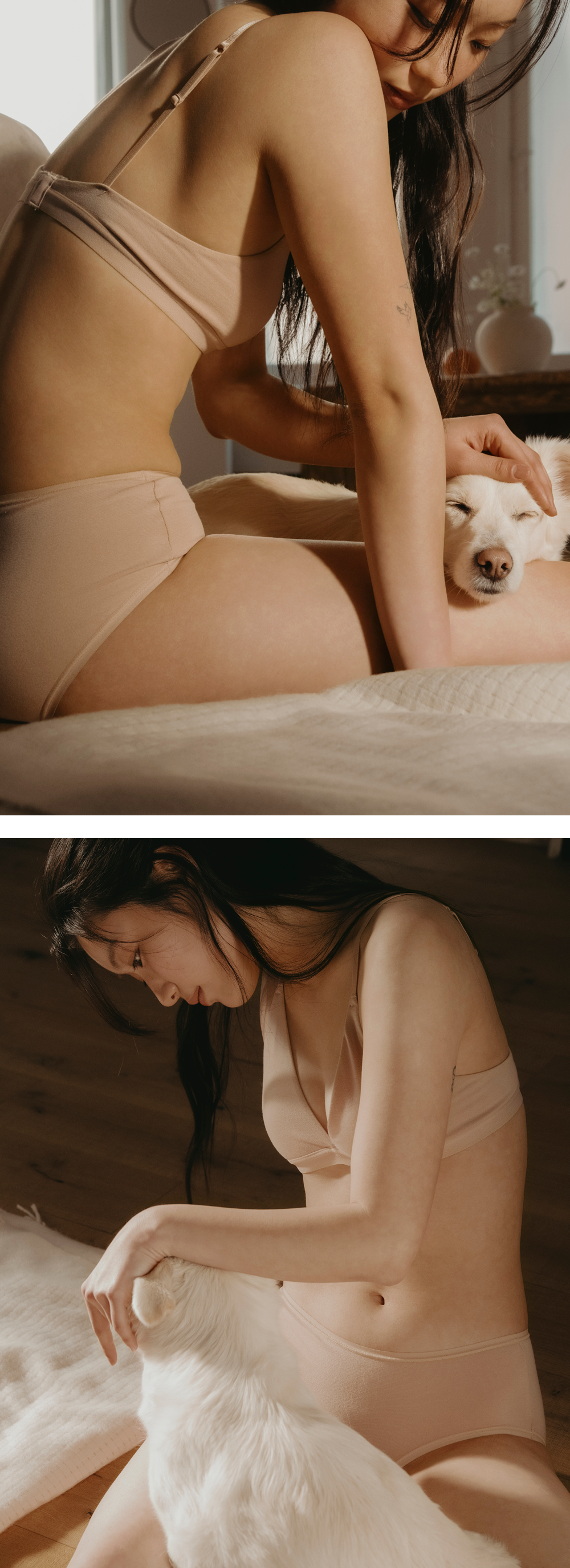 (set) Triangle bamboo bra & panties in beige_?????? ????? ???? ???? ??????14